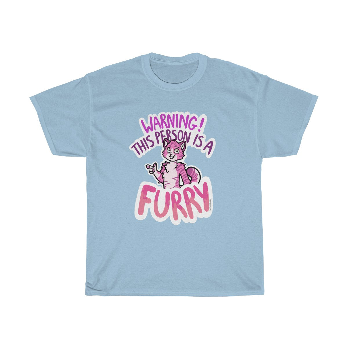 Pink Cat - T-Shirt T-Shirt Sammy The Tanuki Light Blue S 