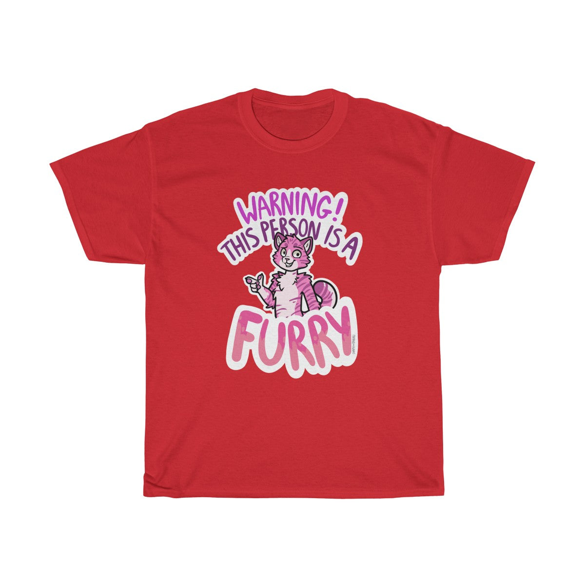 Pink Cat - T-Shirt T-Shirt Sammy The Tanuki Red S 