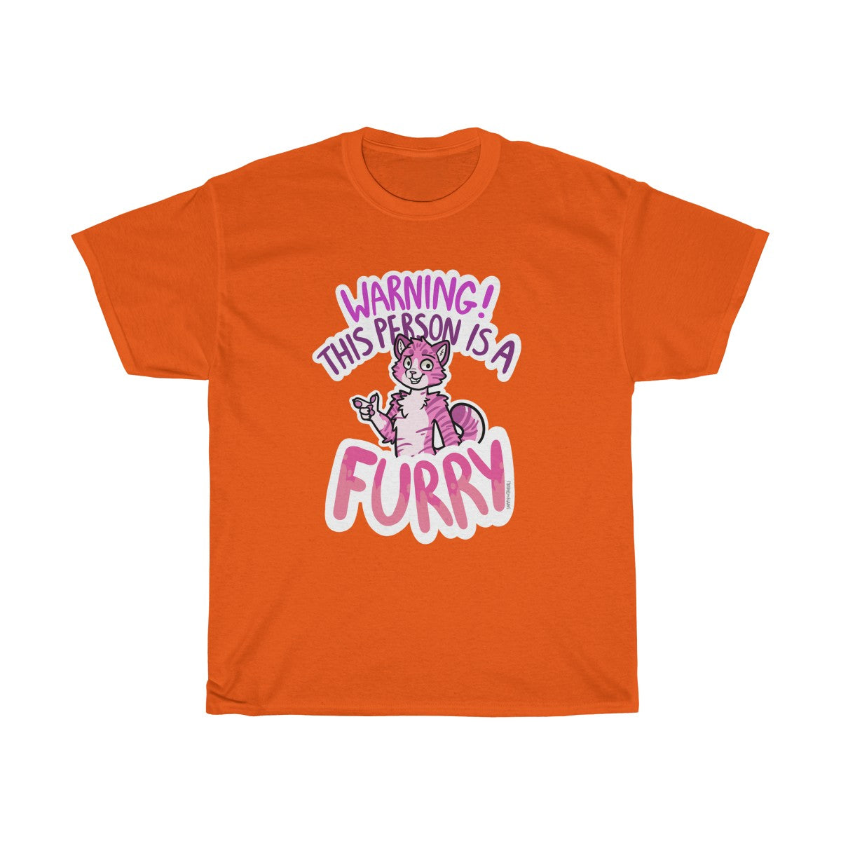 Pink Cat - T-Shirt T-Shirt Sammy The Tanuki Orange S 
