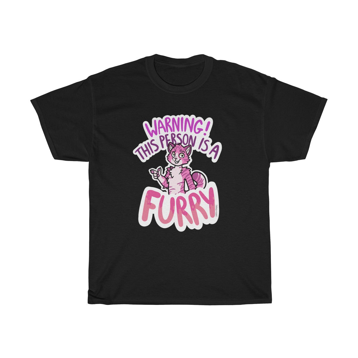 Pink Cat - T-Shirt T-Shirt Sammy The Tanuki Black S 