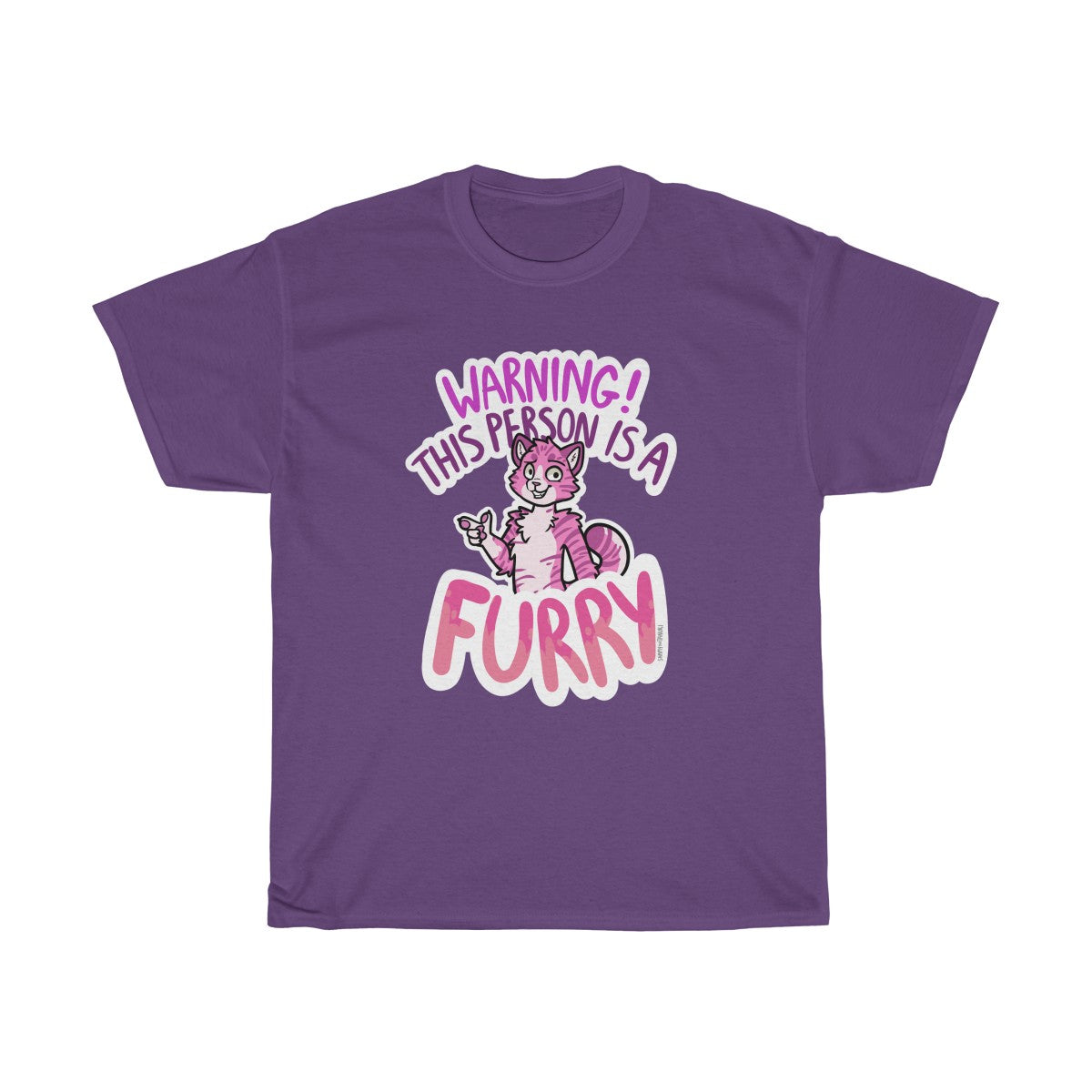 Pink Cat - T-Shirt T-Shirt Sammy The Tanuki Purple S 