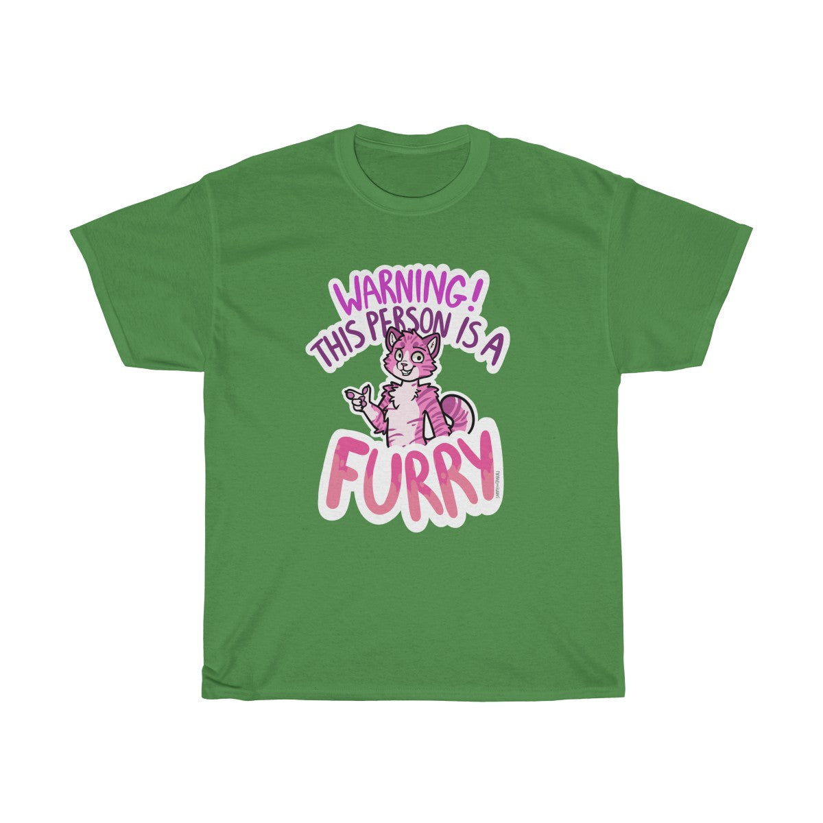 Pink Cat - T-Shirt T-Shirt Sammy The Tanuki Green S 