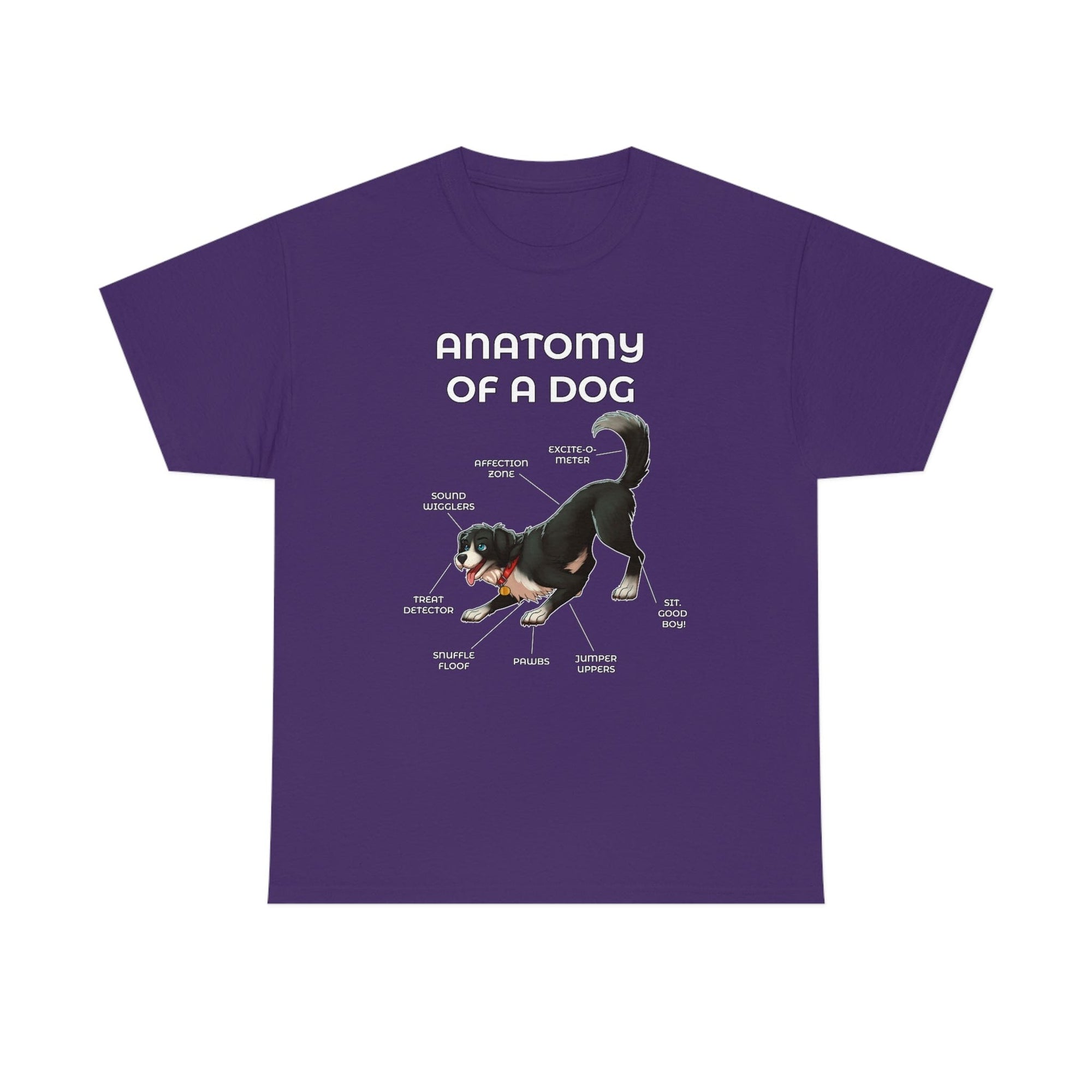 Dog Black - T-Shirt T-Shirt Artworktee Purple S 