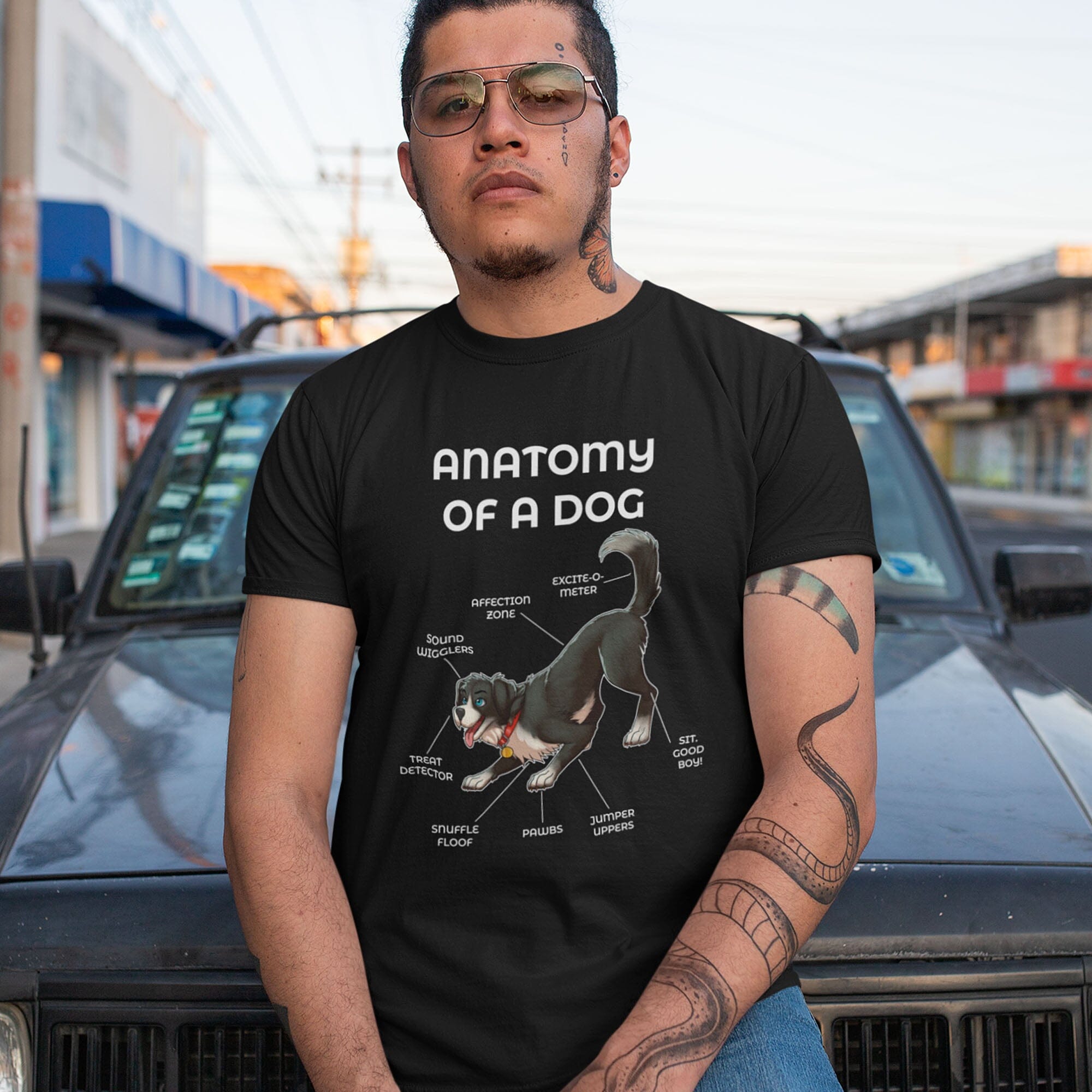 Dog Black - T-Shirt T-Shirt Artworktee 