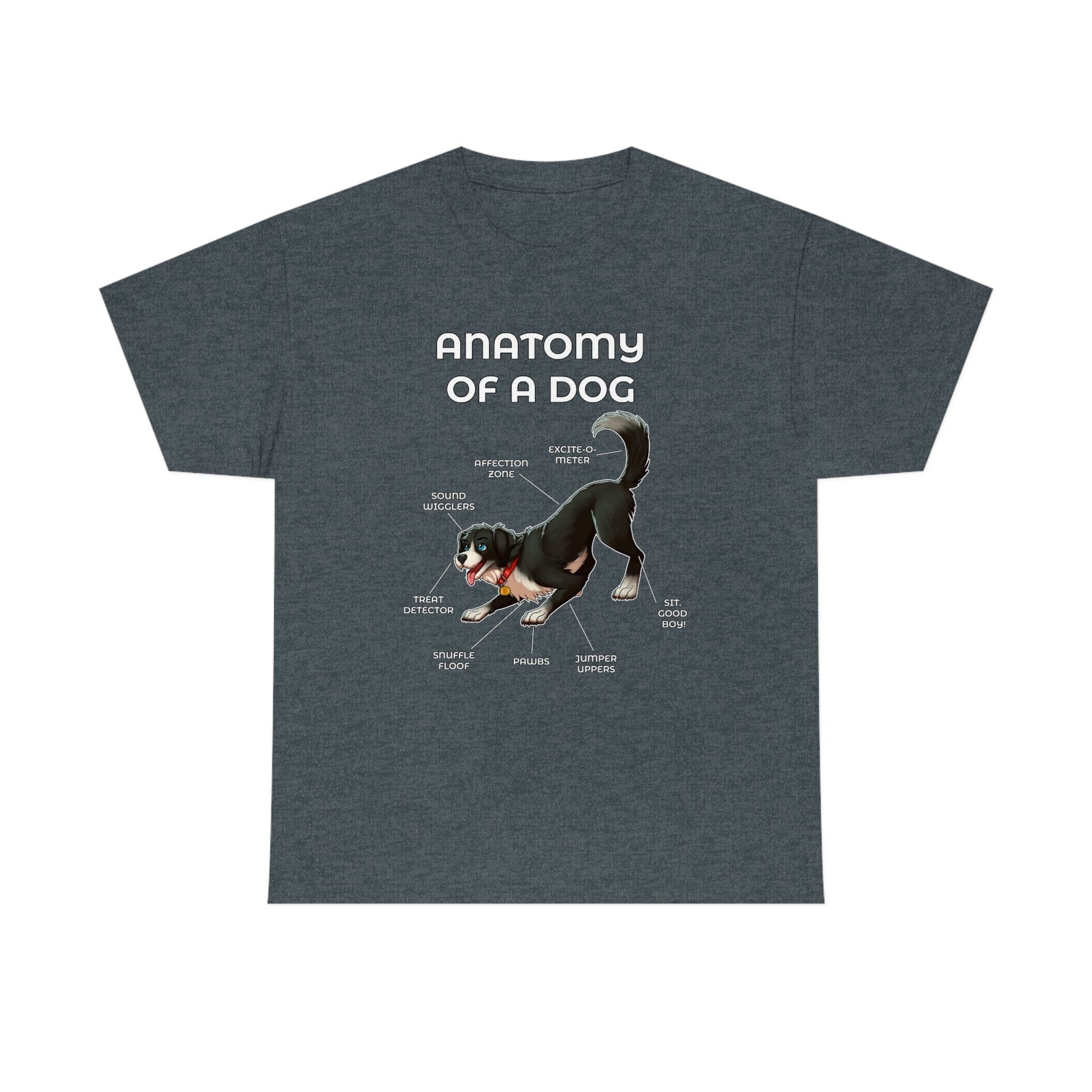 Dog Black - T-Shirt T-Shirt Artworktee Dark Heather S 