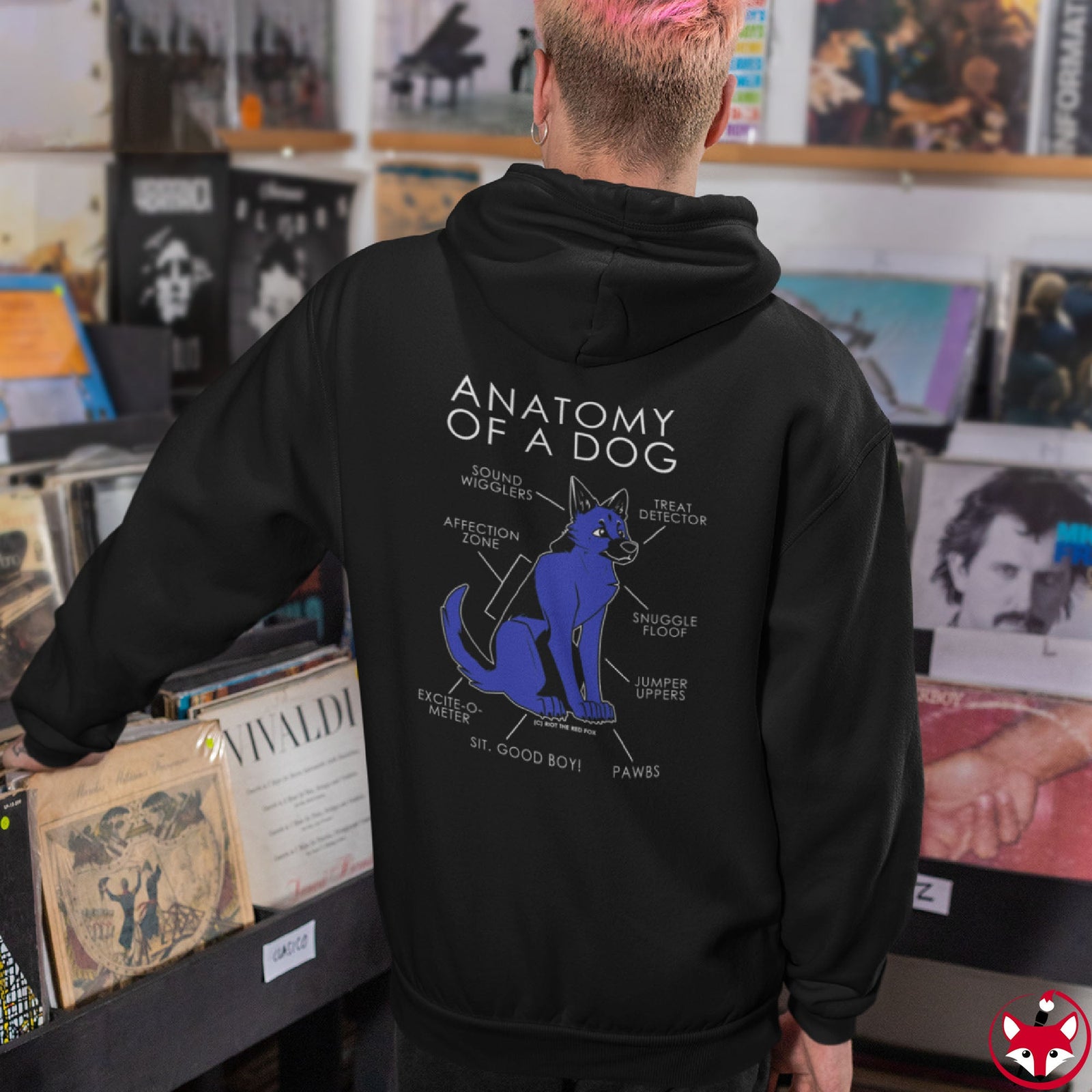 Dog Blue - Hoodie Hoodie Artworktee 