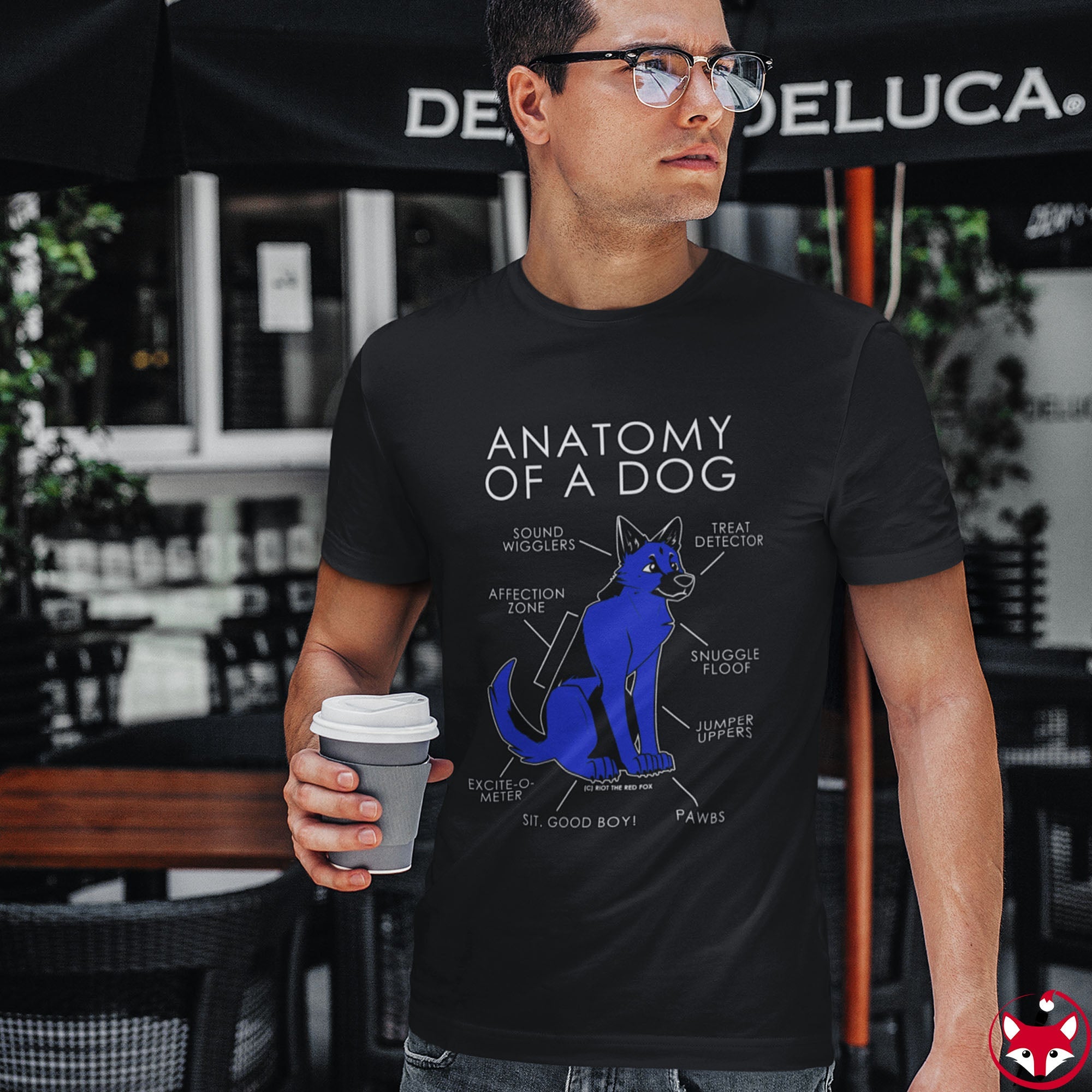 Dog Blue - T-Shirt T-Shirt Artworktee 