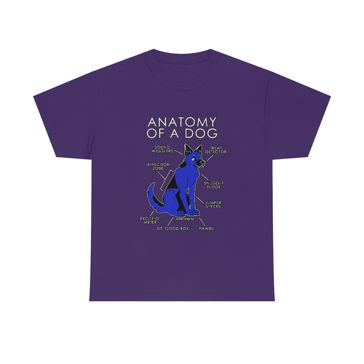 Dog Blue - T-Shirt T-Shirt Artworktee Purple S 