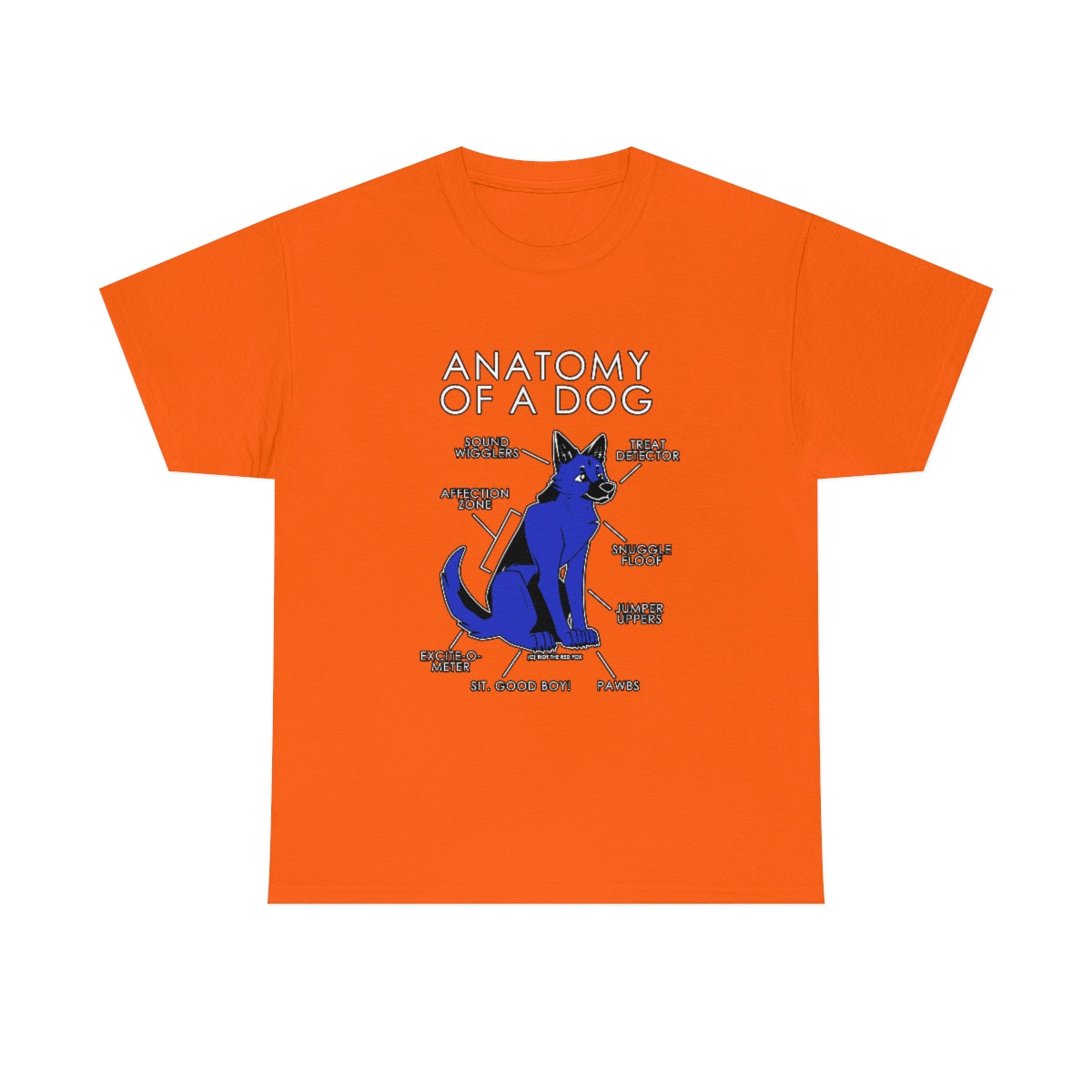 Dog Blue - T-Shirt T-Shirt Artworktee Orange S 