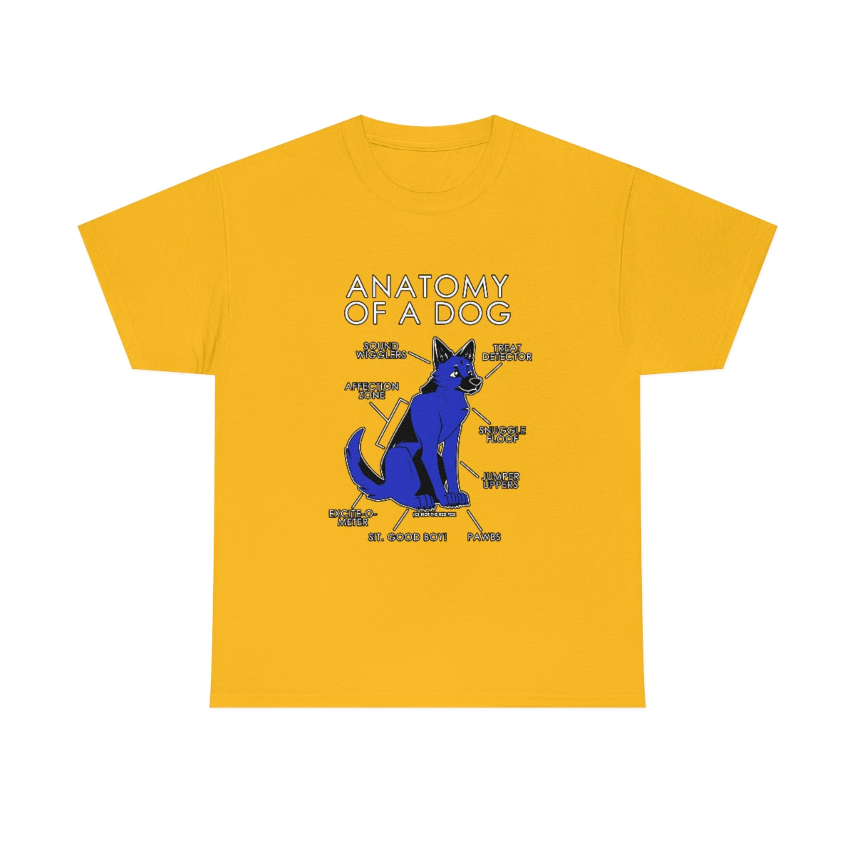 Dog Blue - T-Shirt T-Shirt Artworktee Gold S 