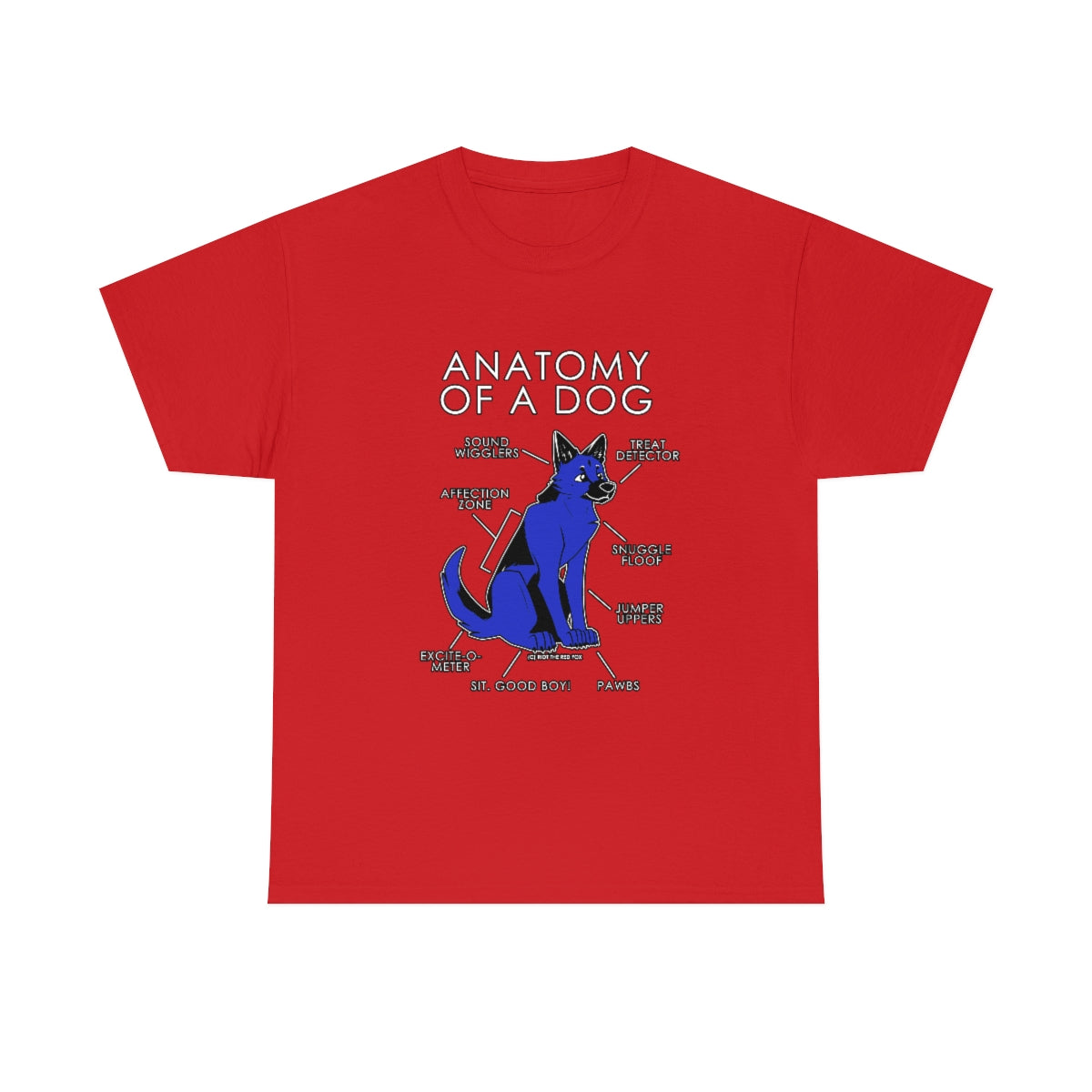 Dog Blue - T-Shirt T-Shirt Artworktee Red S 