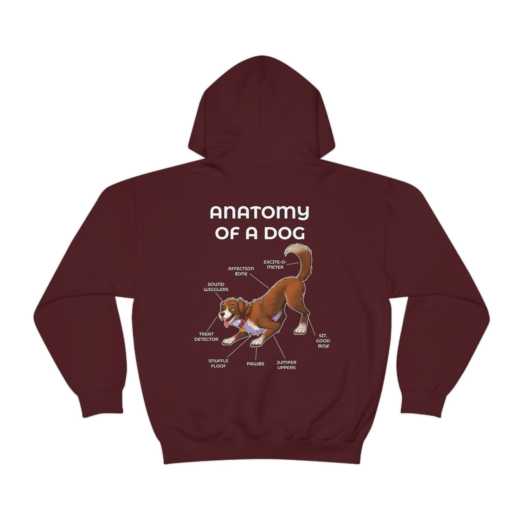 Dog Brown - Hoodie Hoodie Artworktee Maroon S 