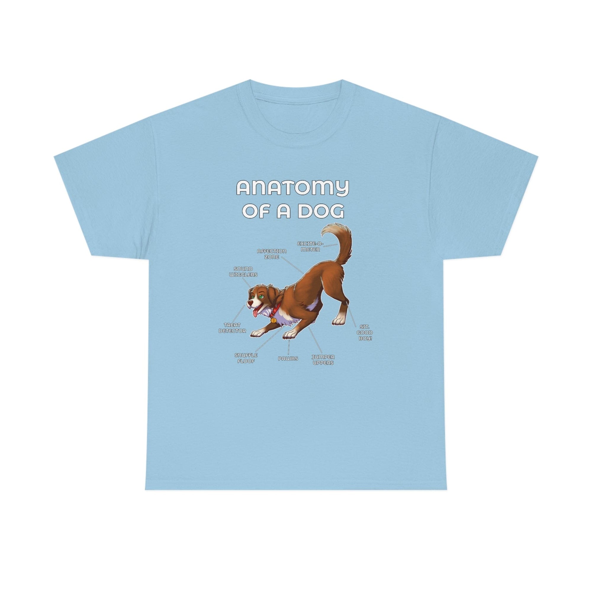 Dog Brown - T-Shirt T-Shirt Artworktee Light Blue S 