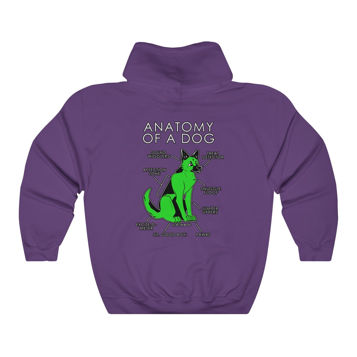 Dog Green - Hoodie Hoodie Artworktee Purple S 
