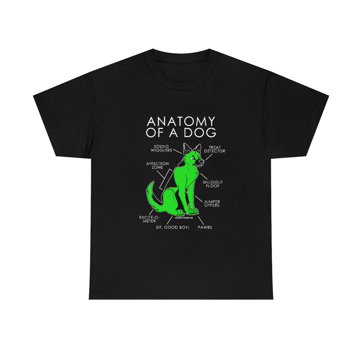 Dog Green - T-Shirt T-Shirt Artworktee Black S 
