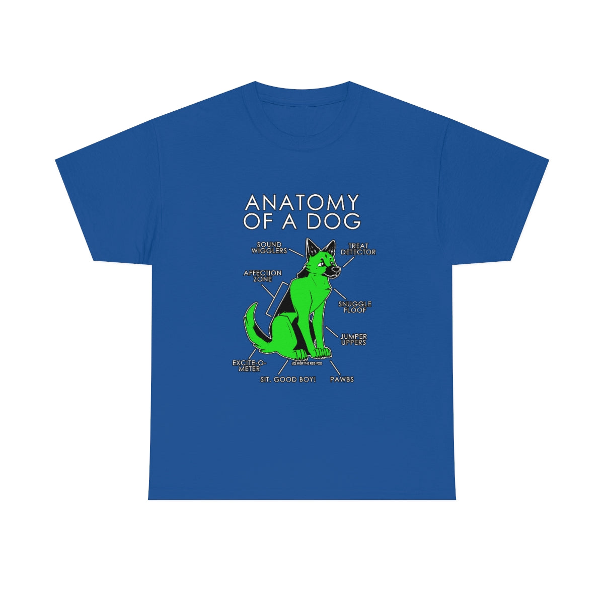 Dog Green - T-Shirt T-Shirt Artworktee Royal Blue S 