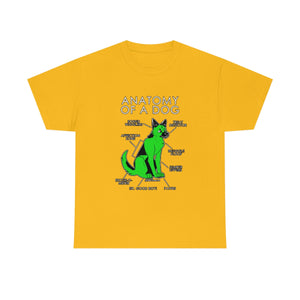 Dog Green - T-Shirt T-Shirt Artworktee Gold S 