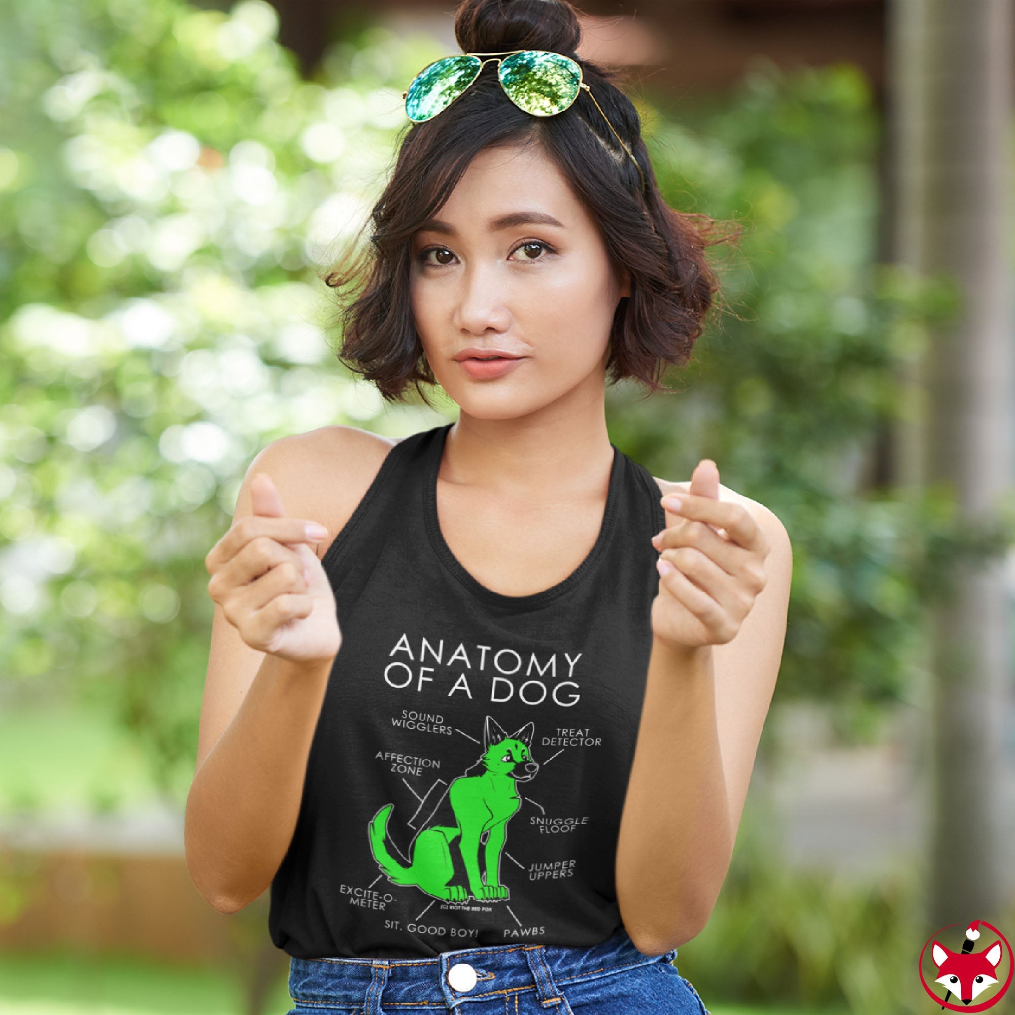 Dog Green - Tank Top Tank Top Artworktee 