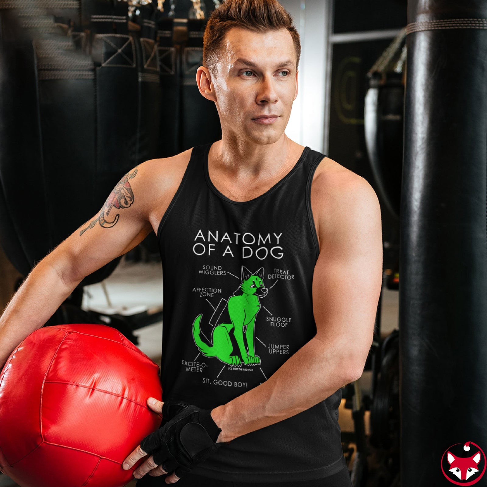 Dog Green - Tank Top Tank Top Artworktee 