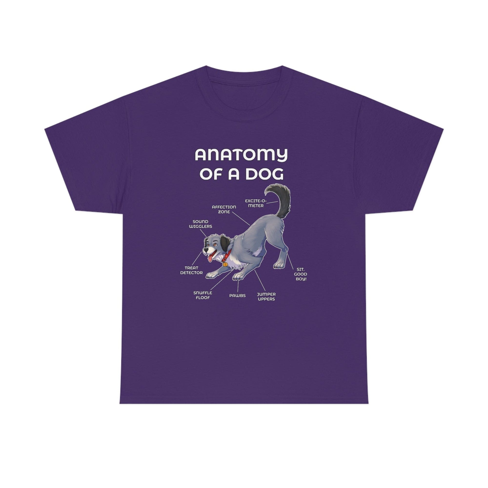 Dog Grey - T-Shirt T-Shirt Artworktee Purple S 