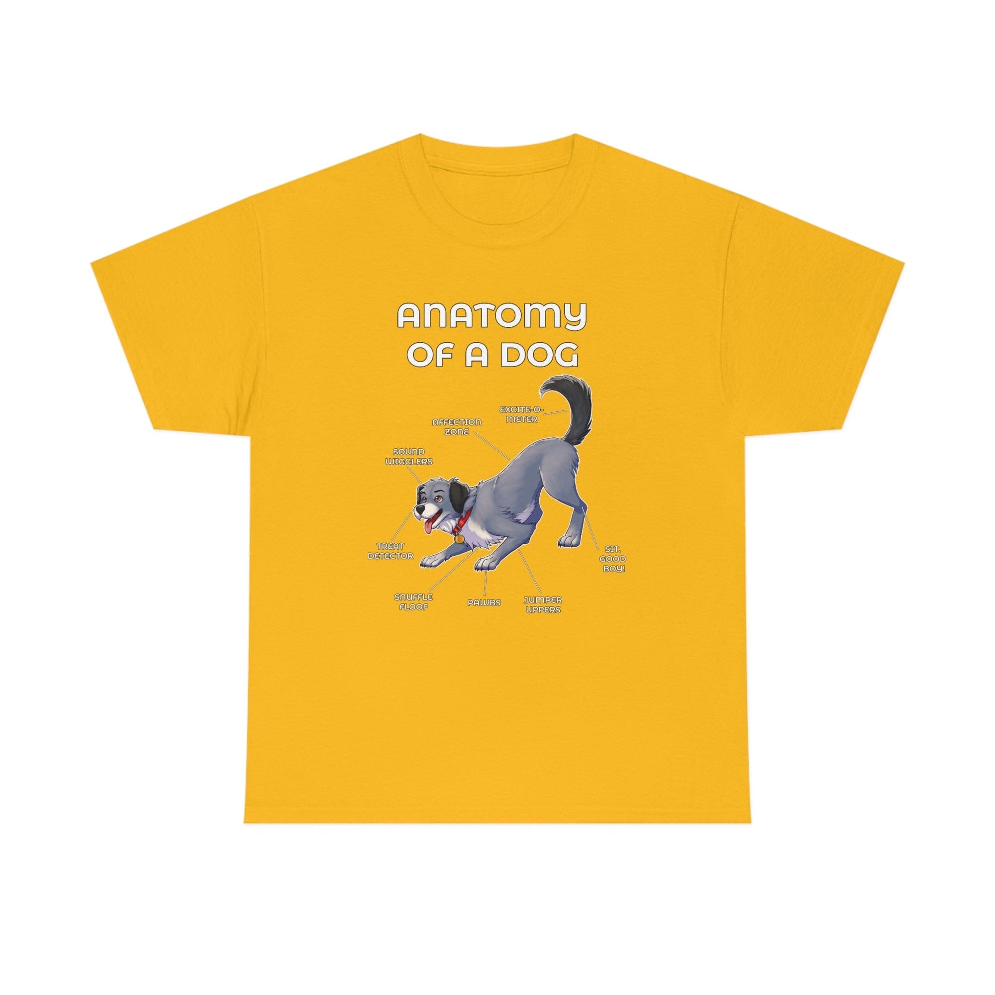 Dog Grey - T-Shirt T-Shirt Artworktee Gold S 