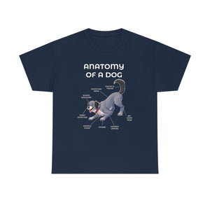 Dog Grey - T-Shirt T-Shirt Artworktee Navy Blue S 