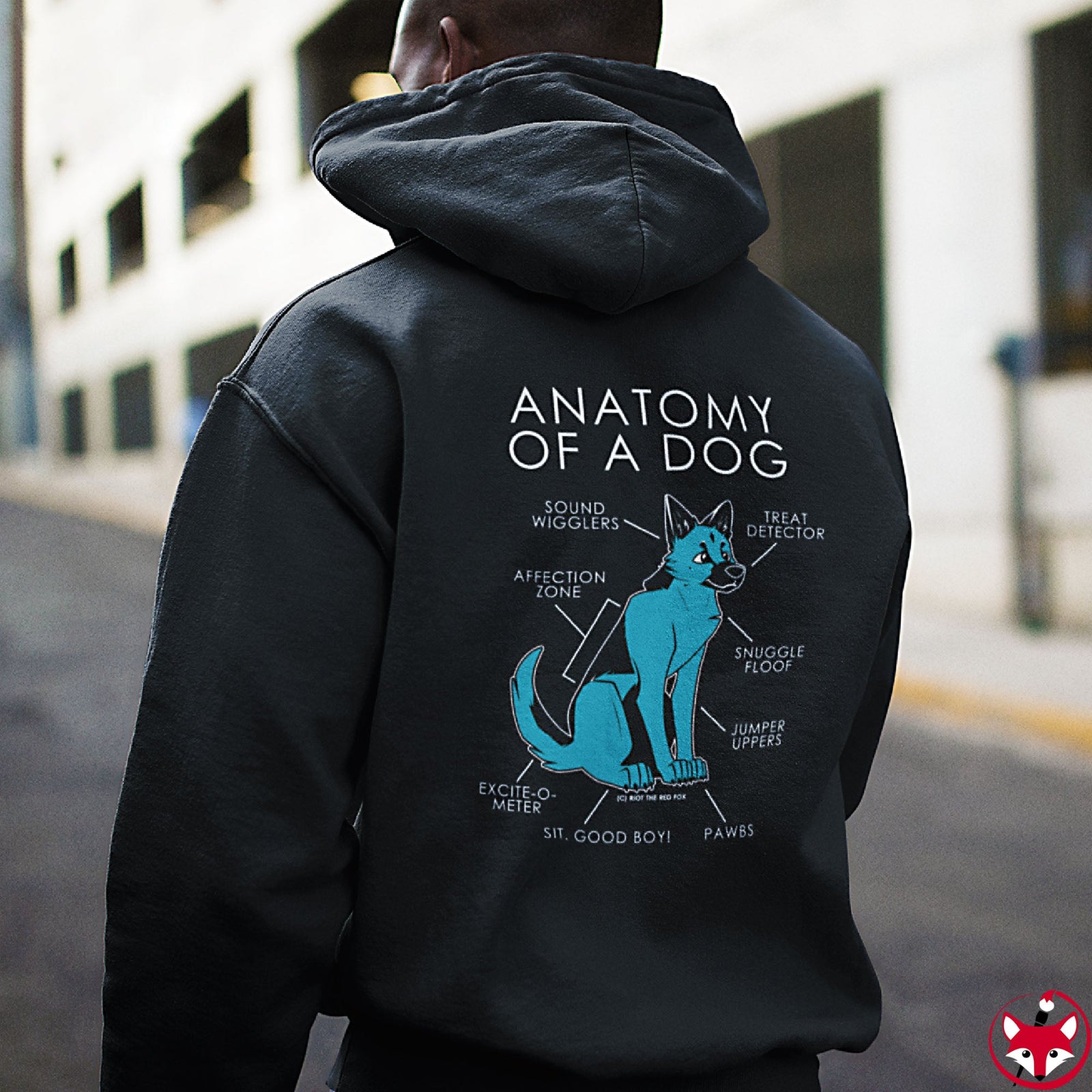 Dog Light Blue - Hoodie Hoodie Artworktee 