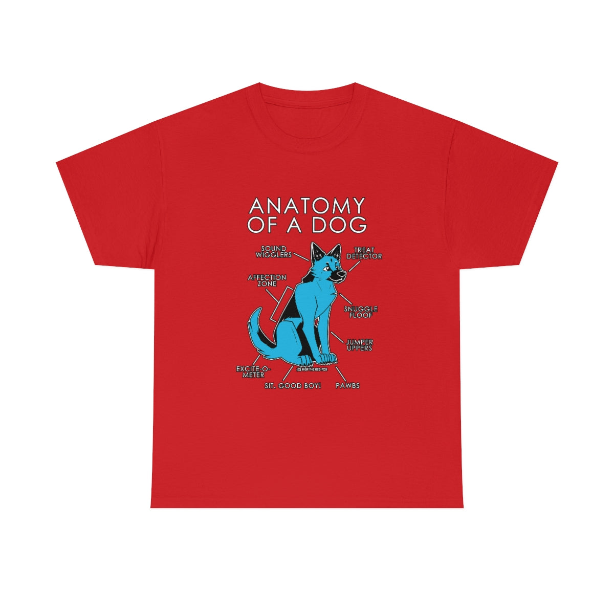 Dog Light Blue - T-Shirt T-Shirt Artworktee Red S 