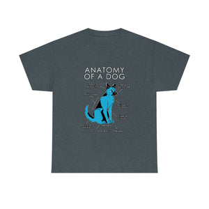 Dog Light Blue - T-Shirt T-Shirt Artworktee Dark Heather S 