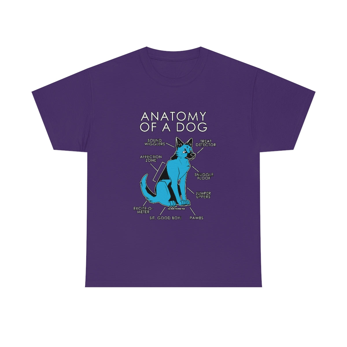 Dog Light Blue - T-Shirt T-Shirt Artworktee Purple S 