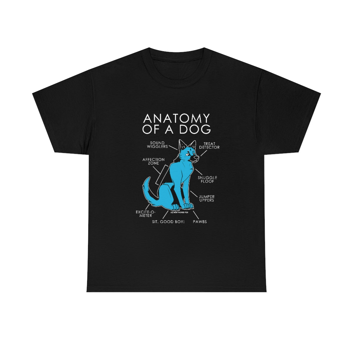 Dog Light Blue - T-Shirt T-Shirt Artworktee Black S 