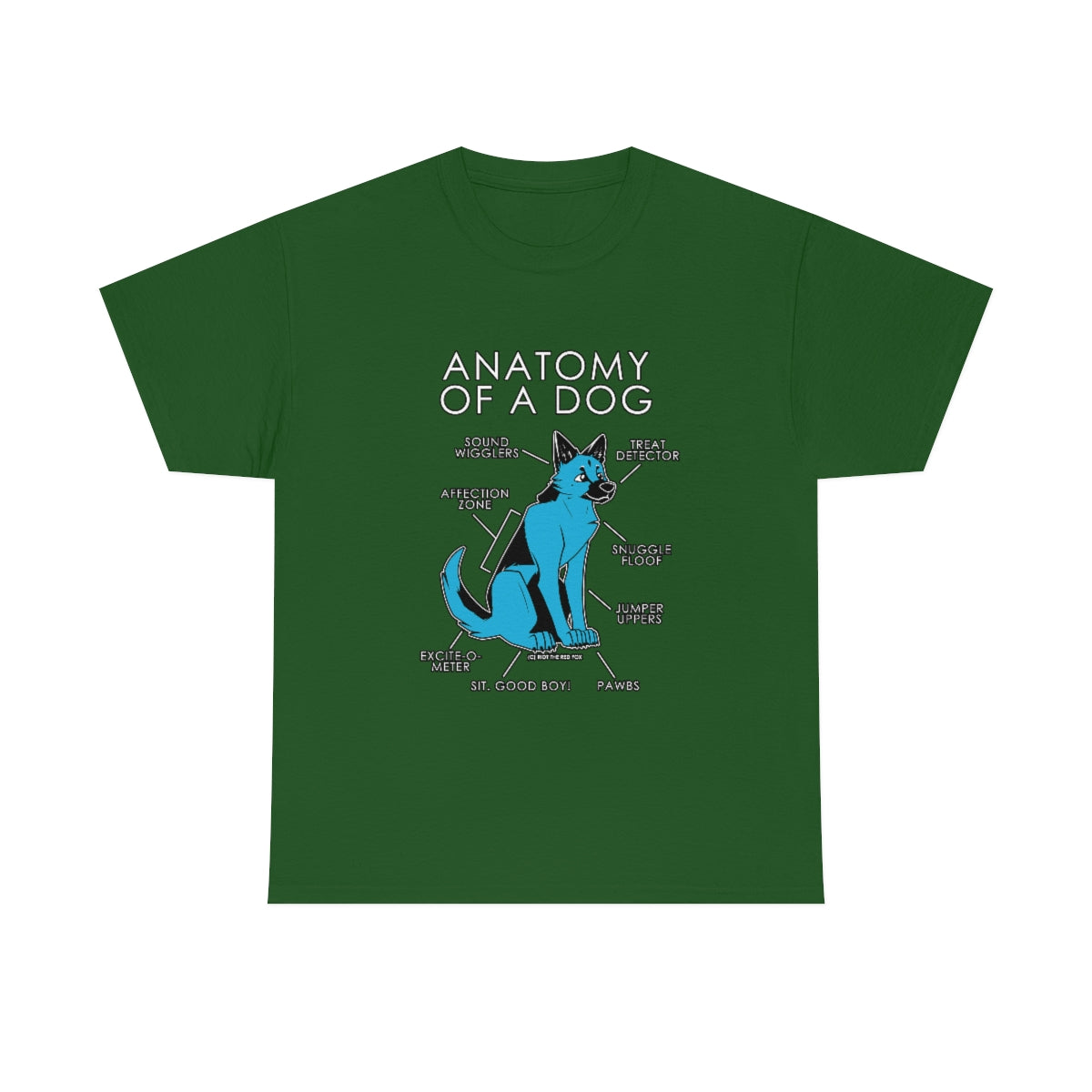 Dog Light Blue - T-Shirt T-Shirt Artworktee Green S 