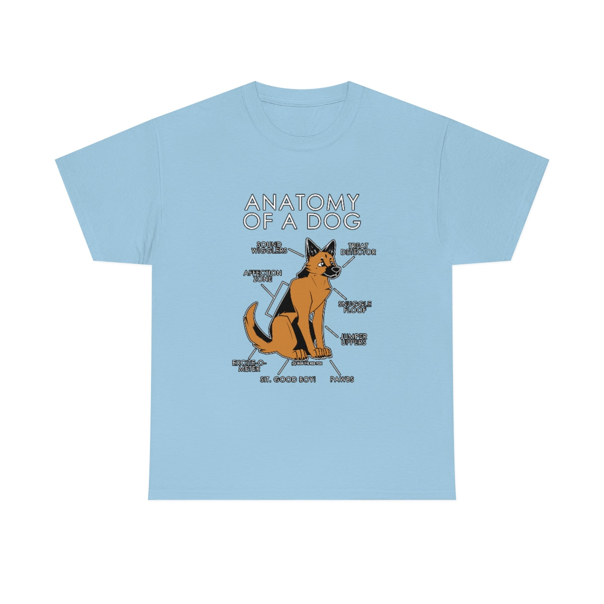 Dog Orange - T-Shirt T-Shirt Artworktee Light Blue S 