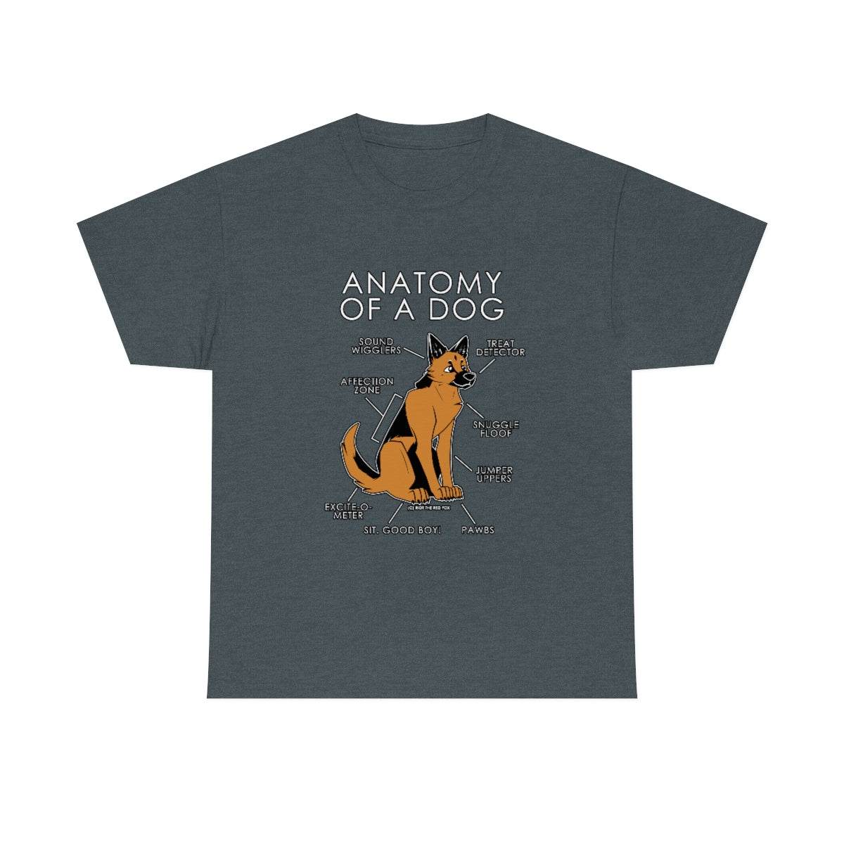 Dog Orange - T-Shirt T-Shirt Artworktee Dark Heather S 