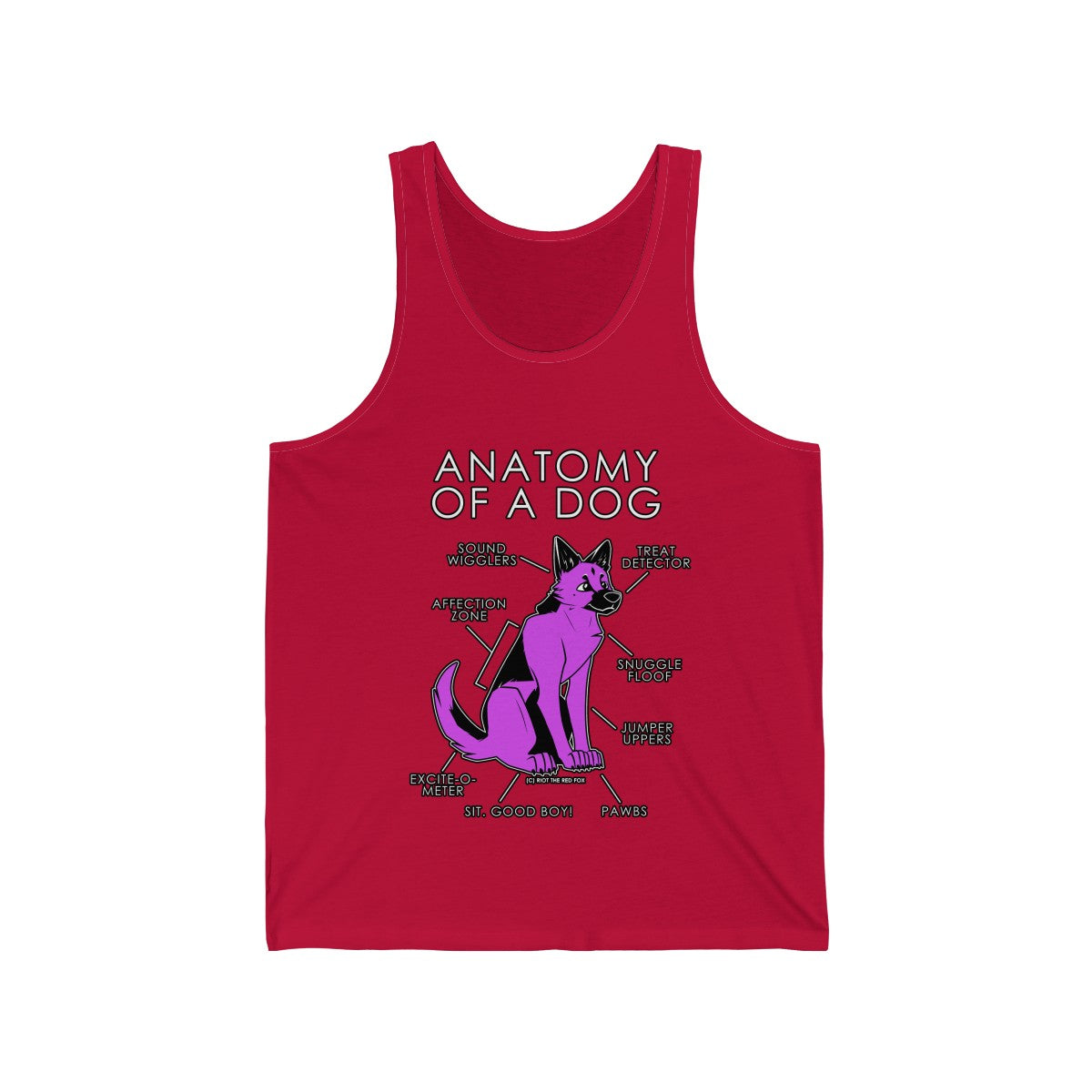 Dog Pink - Tank Top Tank Top Artworktee Red XS 