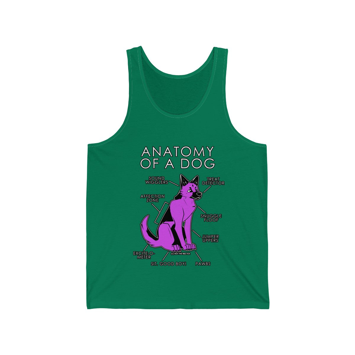 Dog Pink - Tank Top Tank Top Artworktee Green XS 