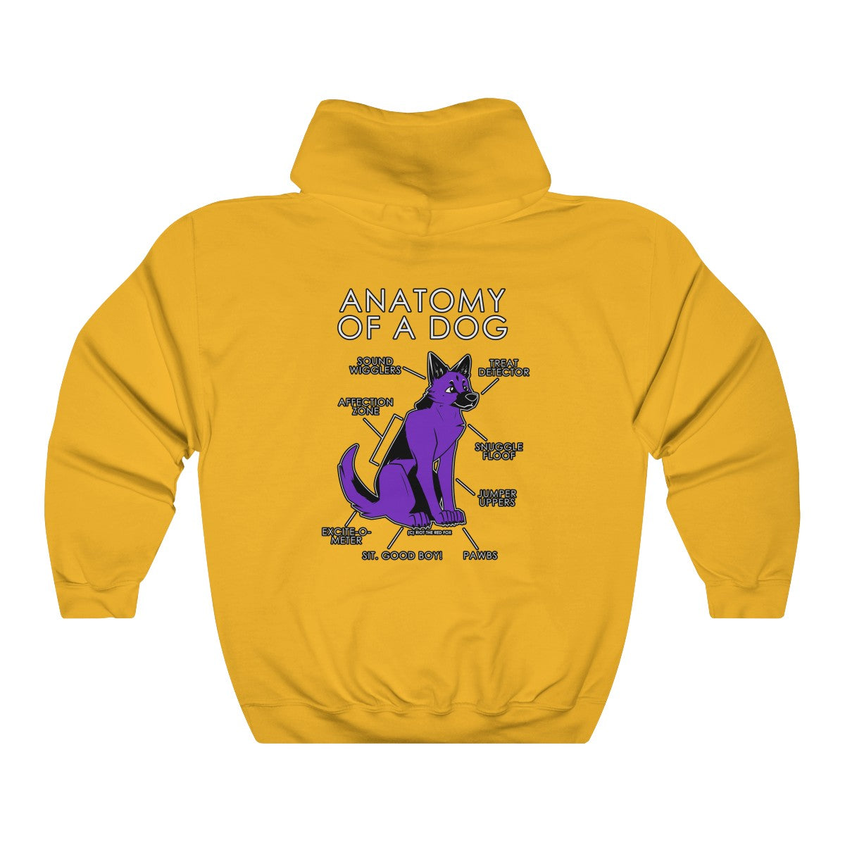 Dog Purple - Hoodie Hoodie Artworktee Gold S 