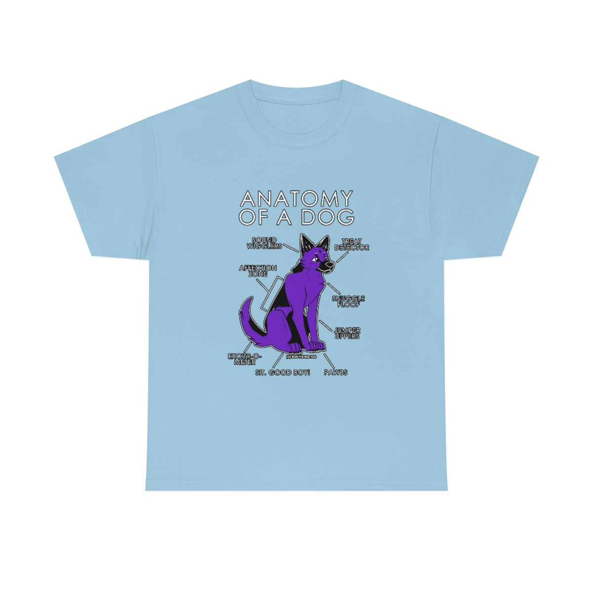 Dog Purple - T-Shirt T-Shirt Artworktee Light Blue S 