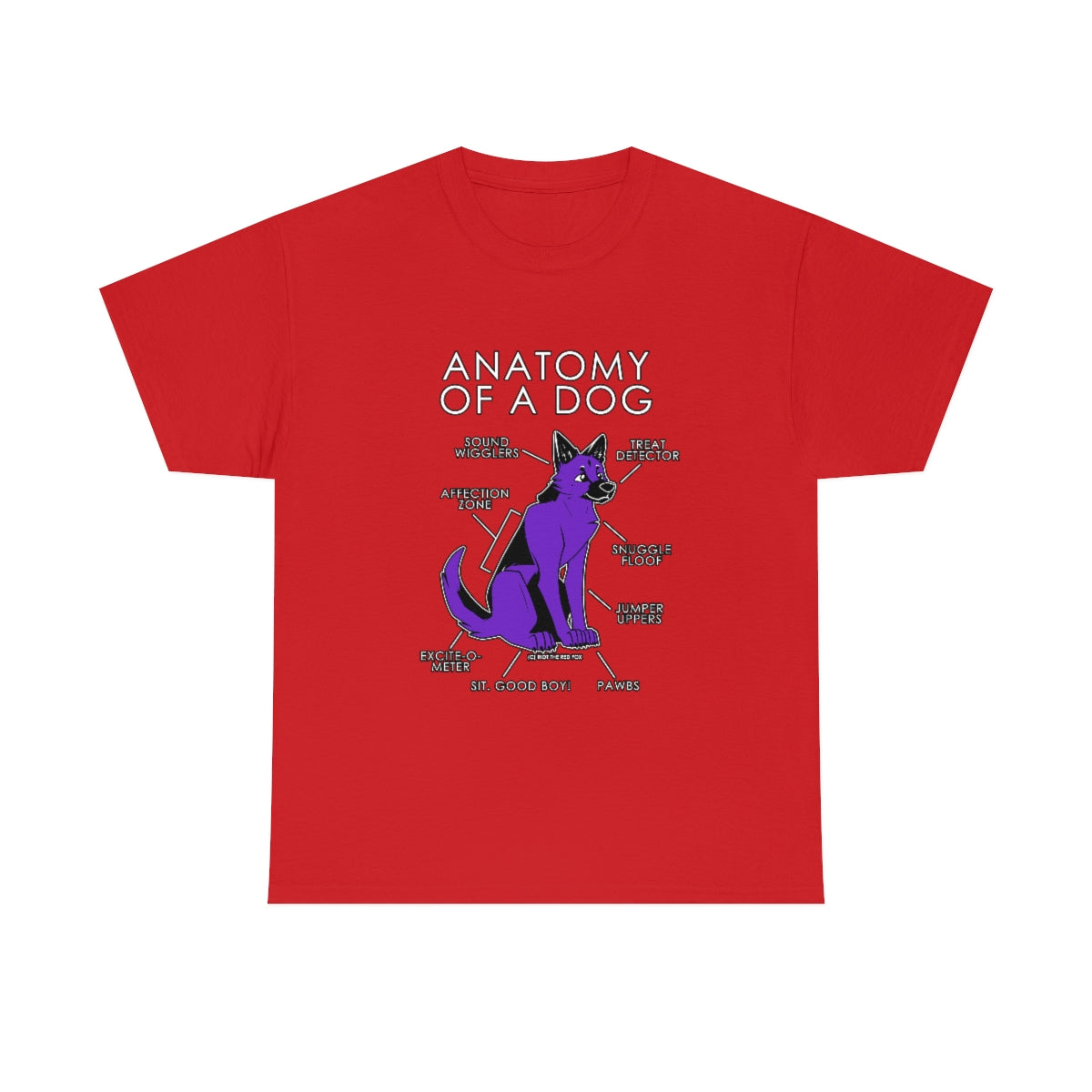 Dog Purple - T-Shirt T-Shirt Artworktee Red S 