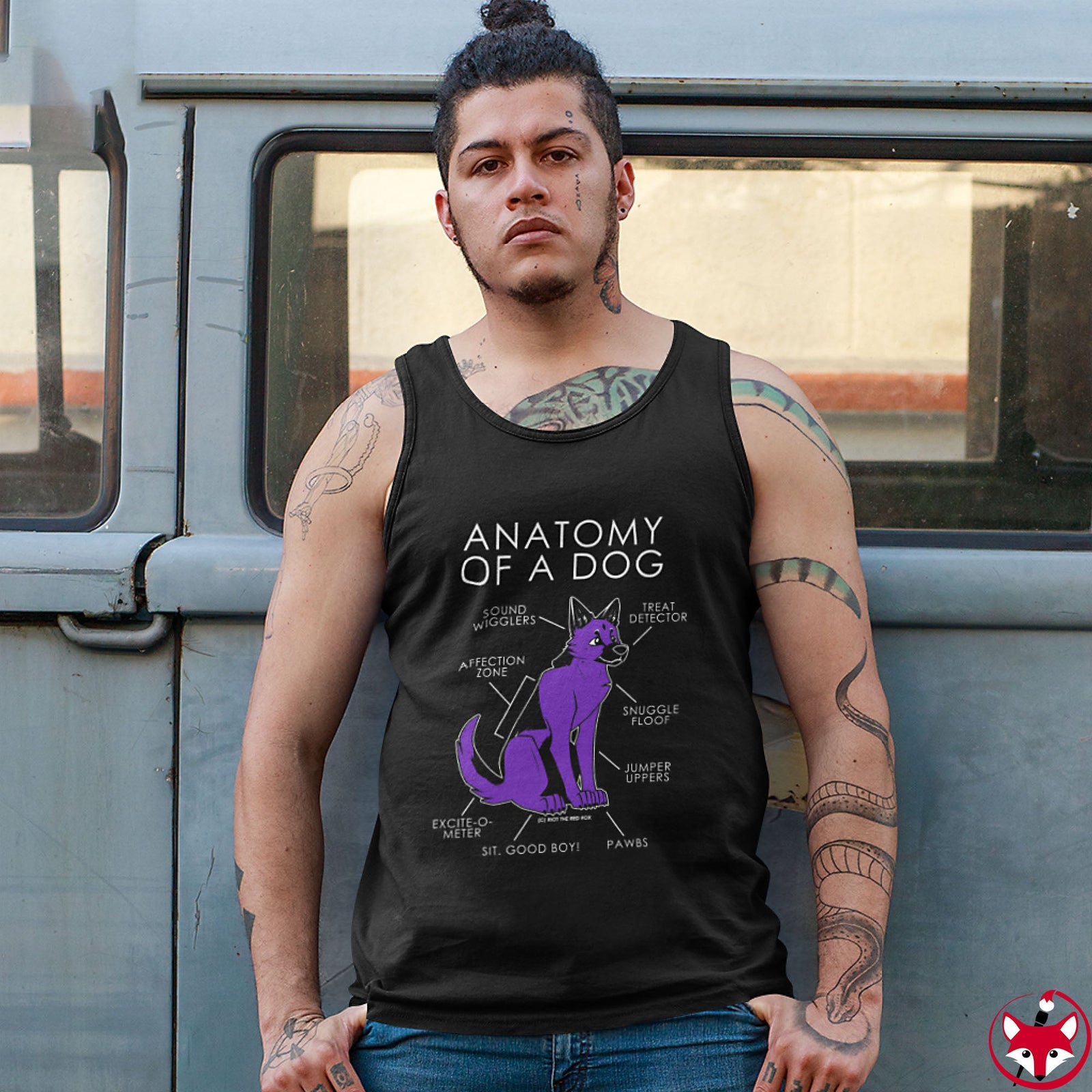 Dog Purple - Tank Top Tank Top Artworktee 