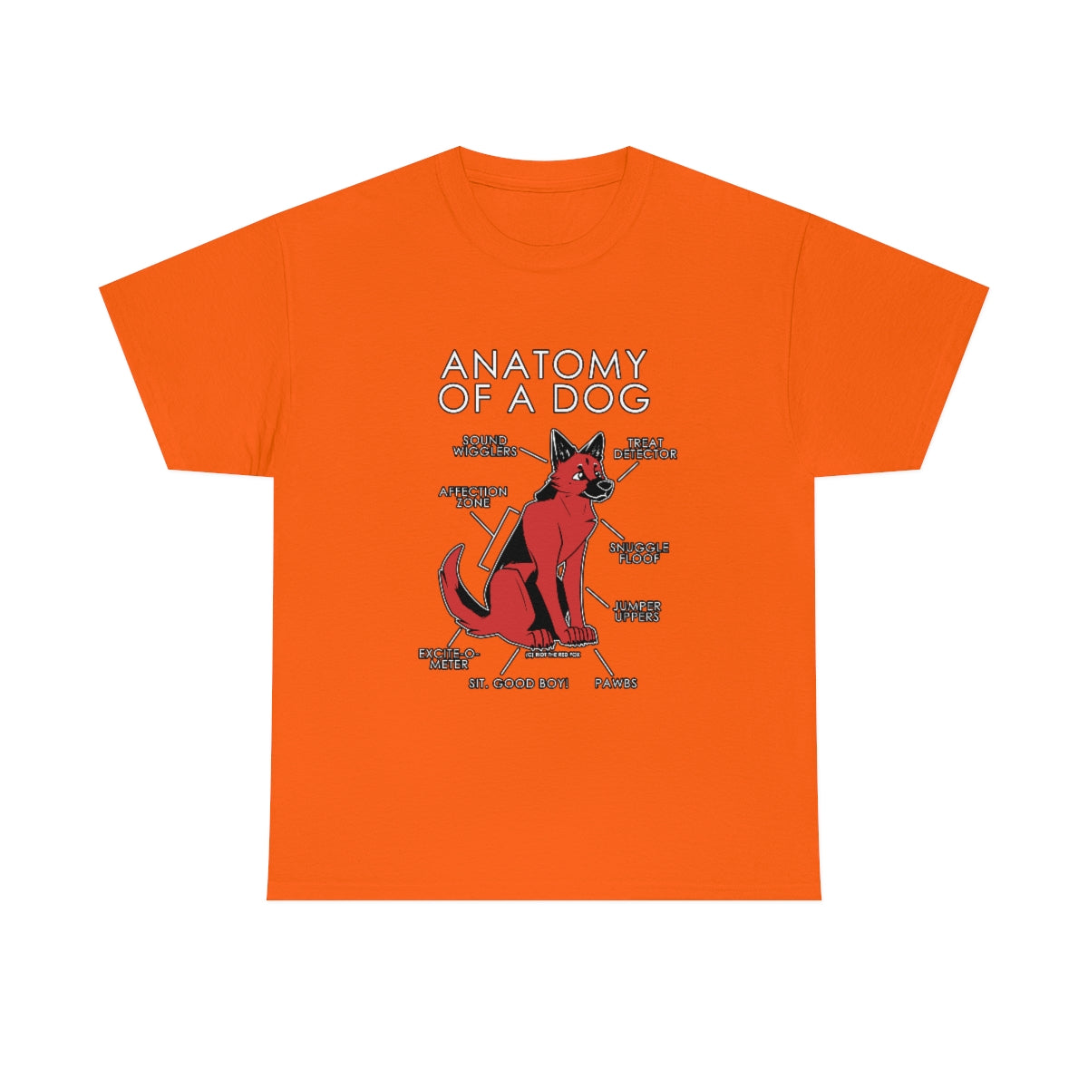 Dog Red - T-Shirt Artworktee Orange S 