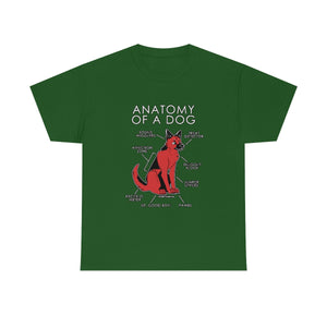 Dog Red - T-Shirt Artworktee Green S 
