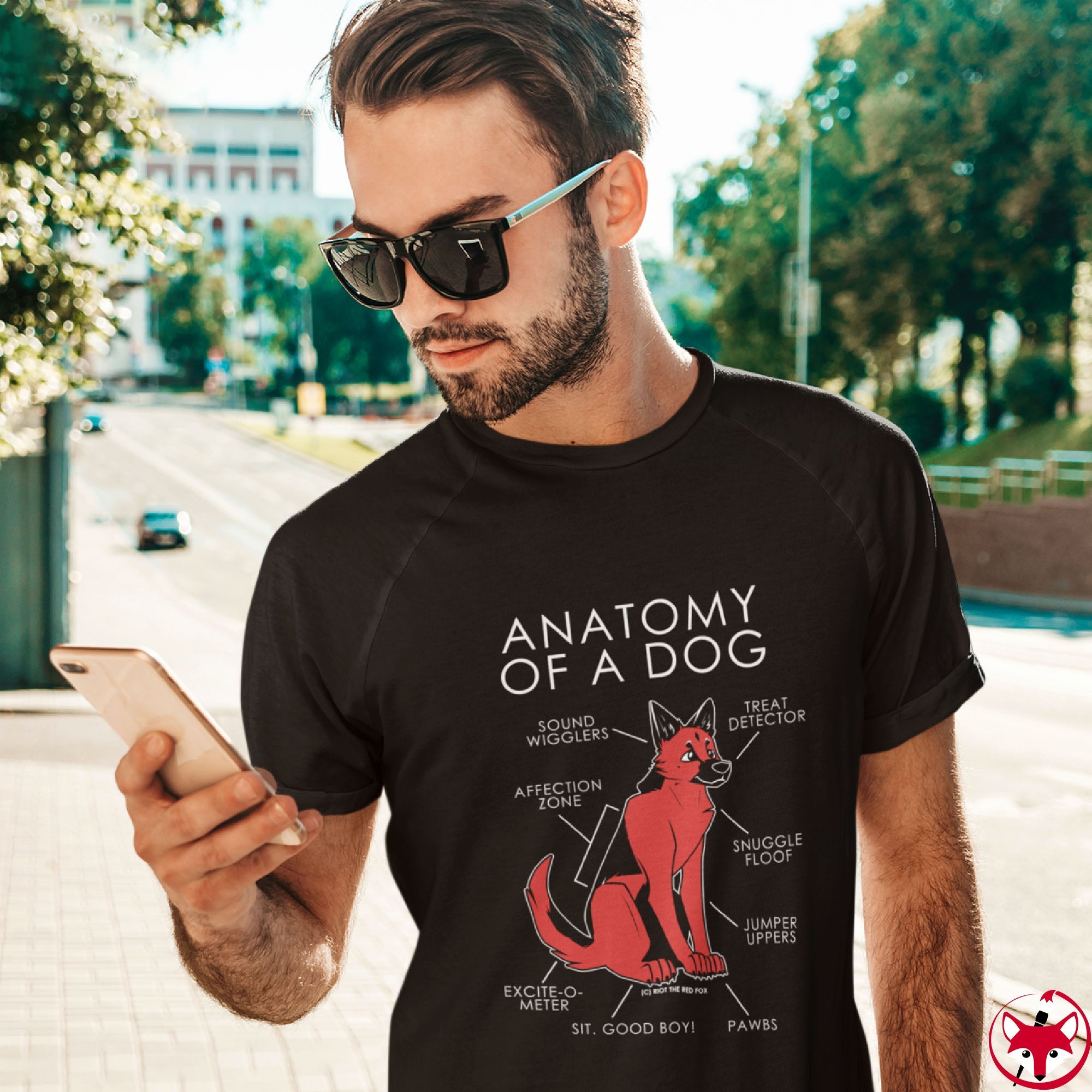 Dog Red - T-Shirt Artworktee 