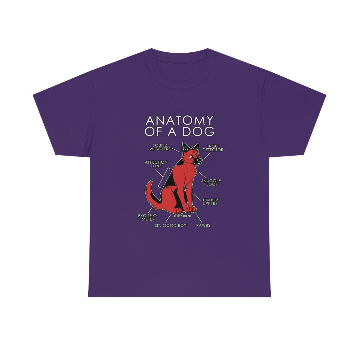 Dog Red - T-Shirt Artworktee Purple S 