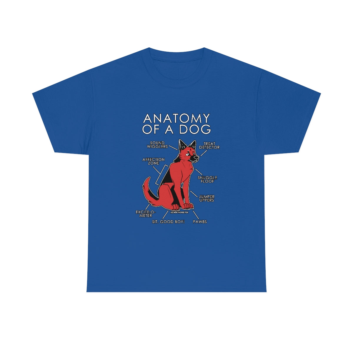 Dog Red - T-Shirt Artworktee Royal Blue S 
