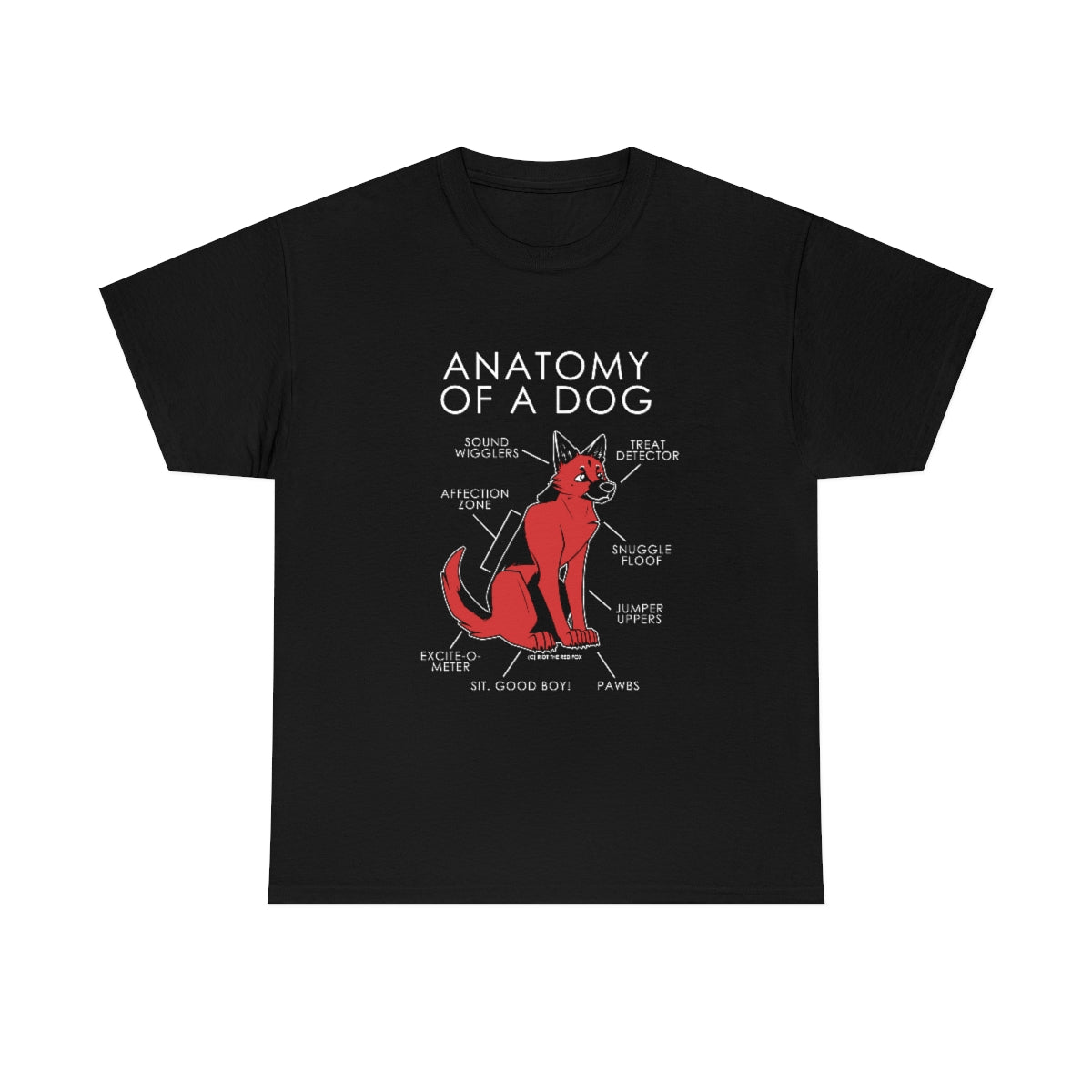 Dog Red - T-Shirt Artworktee Black S 