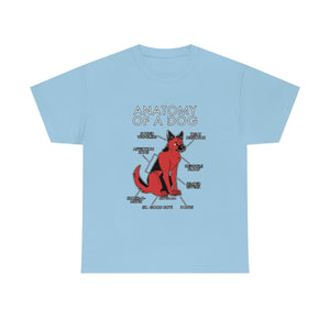 Dog Red - T-Shirt Artworktee Light Blue S 