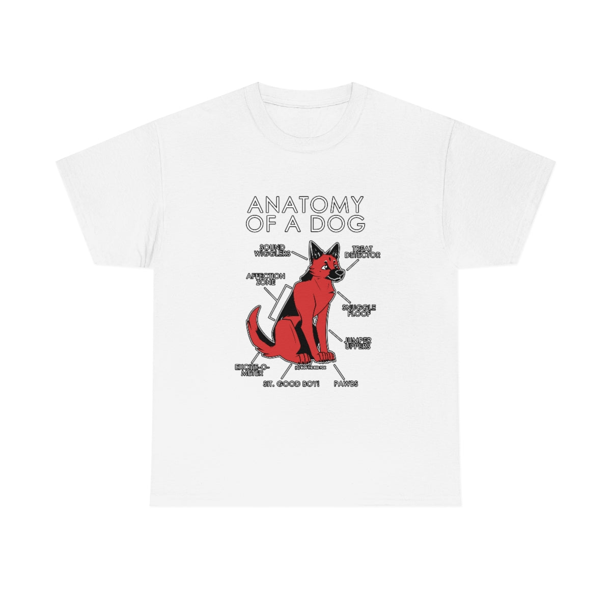 Dog Red - T-Shirt Artworktee White S 