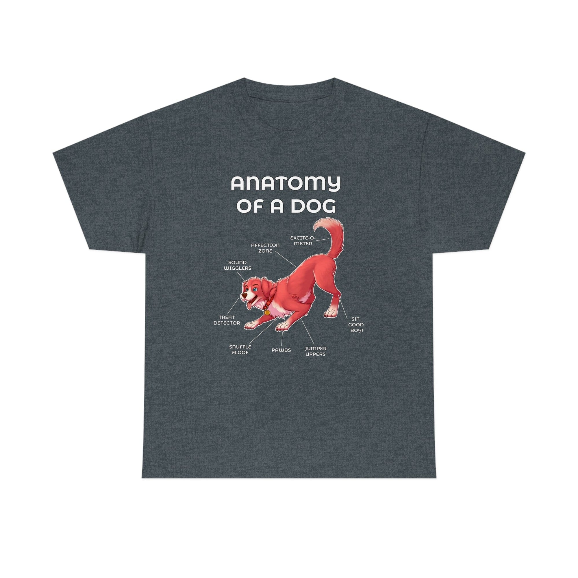 Dog Red - T-Shirt T-Shirt Artworktee Dark Heather S 