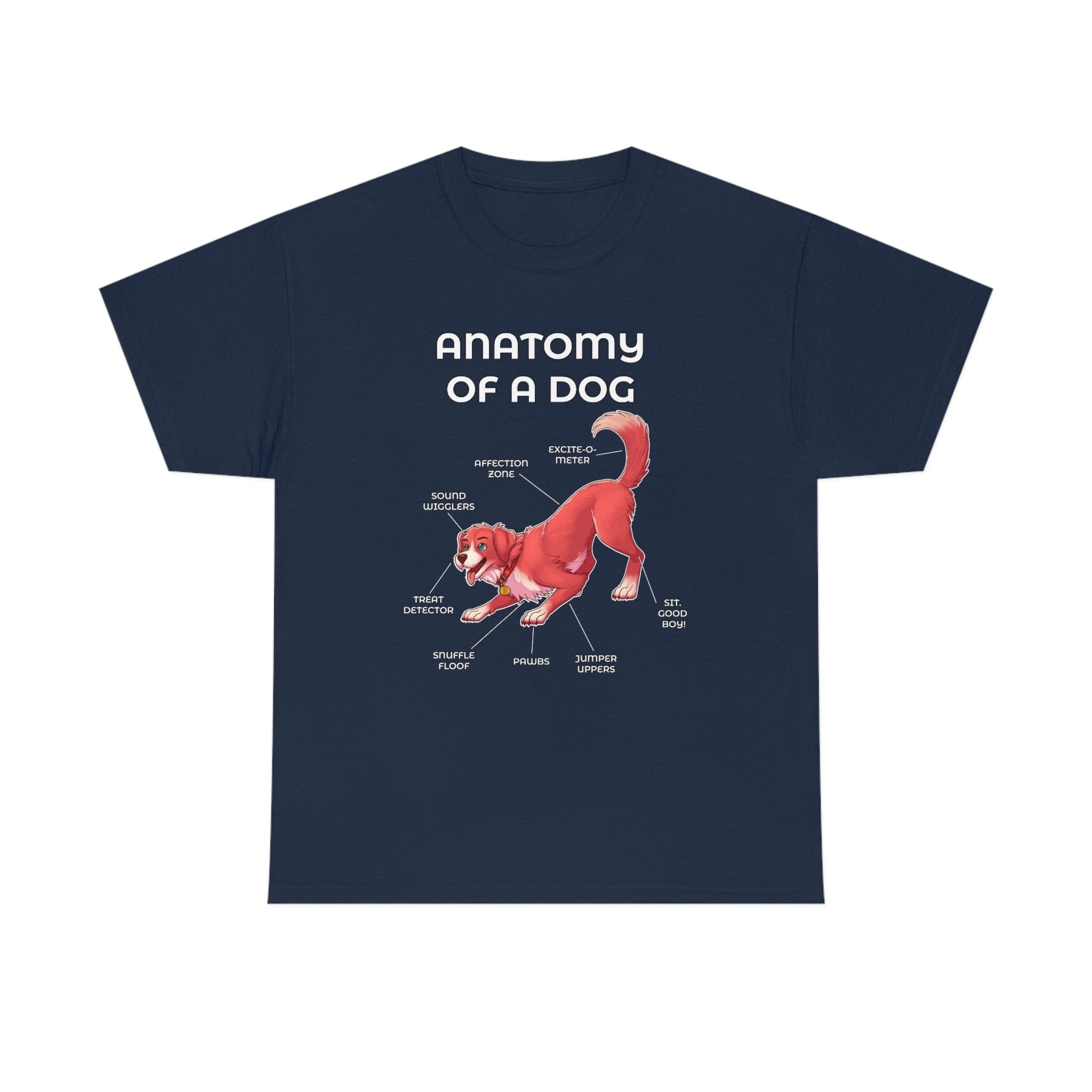 Dog Red - T-Shirt T-Shirt Artworktee Navy Blue S 